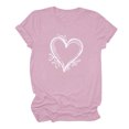 thumbnail image 6 of Goodeals Clearance,2025 Valentines Day Tees for Women Casual Girl Friend Gift T Shirt Cute Love Heart Graphic Shirts Sping Summer Short Sleeve Blouses(Pink,XL), 6 of 6