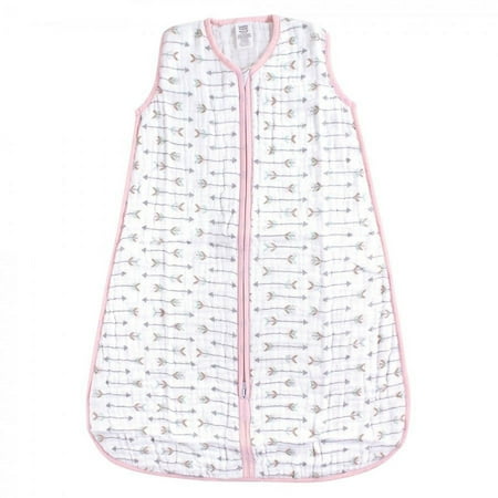 UPC: 0660168403350 | Luvable Friends Baby Girl Sleeveless Muslin Cotton Sleeping Bag  Sack  Blanket  Girl Arrows Muslin  0-6 Months