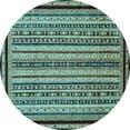 thumbnail image 1 of Ahgly Company Indoor Round Abstract Light Blue Modern Area Rugs, 4' Round, 1 of 4