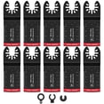 thumbnail image 1 of MesaSe 10PCS Oscillating Saw Blades 40mm Cutting Depth Arc Edge Bi-Metal Multitool Saw Blade  Quick Release for Wood with Nails  Wood  Metal, 1 of 7