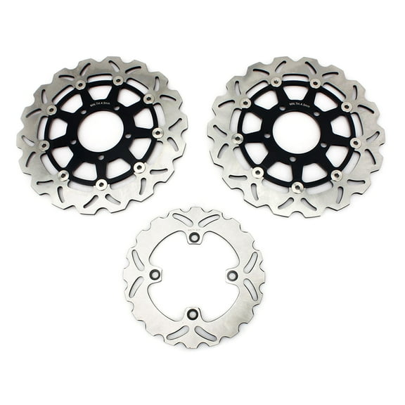 3PCs Front Rear Brake Discs Rotors For KAWASAKI ZX6R 600CC 2007-2019 ZX-6R 636CC 2005-2006 ZX6RR 05 06 ZX10R 2004-2007