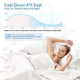 thumbnail image 5 of Exclusivo Mezcla Cooling Comforters Queen Size White, Lightweight Summer Blanket for Hot Sleepers, Soft Breathable Cool Bedding Duvet for Night Sweats, 90"x90", 5 of 9