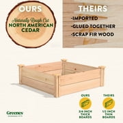 Greenes Fence 3' x 3' x 11 (3/4 Thick) Premium Cedar Raised Garden Bed