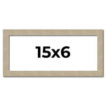 15x6 Frame Grey Solid Wood Picture Frame Width 1 Inches | Interior Frame Depth 0.5 Inches |