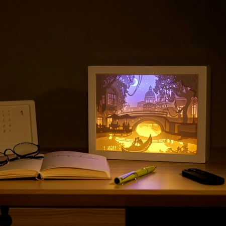 

YuanRX Power Supply Photography Lamp Decor Sculpture Creative Paper Home Light DIY LED light Home Essentials Dining Room Light Fixture Room Decor (Clearance)