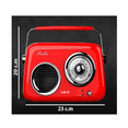 thumbnail image 2 of Radio Retro Portátil Vintage Recargable Bluetooth Lab.G Rojo, 2 of 3