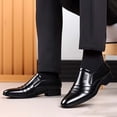 thumbnail image 2 of YUEHUA Men's Handmade Leather Modern Classic Lace up Leather Lined Perforated Dress Oxfords Shoes, 2 of 7