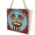 thumbnail image 1 of Inteprter 2 piezas de letreros de colgantes adornos colgantes cuadrados Día de la independencia americana letreros de garaje para hombres Decoración del hogar JM01417 Inteprter HA011999-01, 1 of 6
