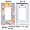 thumbnail image 3 of Yayeee Rocker Switch Wall Plate 1-Gang 4.6"x2.9" Home Decorative Outlet Cover, Purple Clouds, 3 of 6