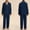 Suit-475Navy, variant on Gamivast Men's Pajama Sets Long Sleeve Button Down Shirt & Pants Sleepwear Contrast Piping Soft Comfy Nightwear Loungewear 2 Piece Matching Suits