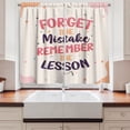 thumbnail image 2 of Ambesonne Vintage Kitchen Curtains, Lettering with Dots Stars, 55"x36", Rose Peach Pastel Pink, 2 of 3