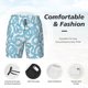 thumbnail image 3 of Balery Blue Snake Bañador para hombre, shorts de playa de secado rápido con entrepierna y forro de compresión-XX-Large, 3 of 6