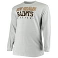 thumbnail image 2 of Men's Fanatics Heathered Gray New Orleans Saints Big & Tall Practice Long Sleeve T-Shirt, 2 of 3