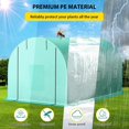 thumbnail image 3 of GloryStar Walking Tunnel Greenhouse, Walk-In Greenhouse with Bottom Widening Design, Galvanized Steel Frame, 3 of 8