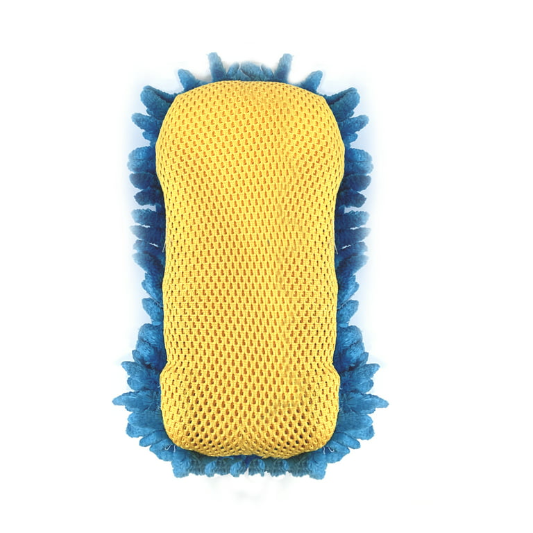 Car Wash Sponge Length 9.45 x 5.1 x 2.76 in., Chenille microfiber material  colorful, 1-Piece CWS952G - The Home Depot