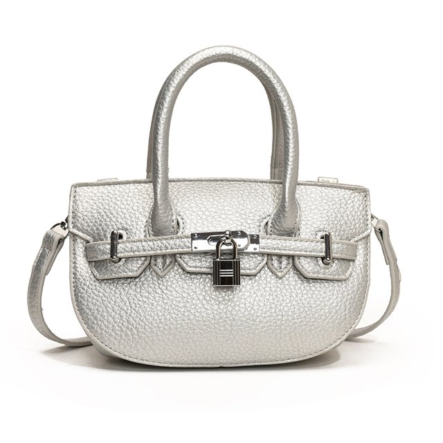 Bolso Con Asa Hombro Diseñador Lujo Cuero PU Color Sólido Cerradura para Mujer Compras