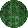 thumbnail image 1 of Ahgly Company Indoor Round Abstract Emerald Green Modern Area Rugs, 8' Round, 1 of 4