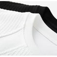 thumbnail image 6 of VSSSJ Men's Summer T-Shirts Short Sleeve Casual Waffle Textured Tops Crewneck Solid Color Lightweight Basic Pullover Tees Shirt White XXXXL, 6 of 7