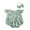 Green, variant on Wassery Infant Baby Girls Summer Romper 2Pcs Floral Print Outfits Ruffle Fly Sleeve Round Neck Bodysuit   Bow Headband for Newborn