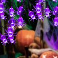 thumbnail image 4 of Cadena de luces de araña de Halloween con pilas, cadena de luces con caja de batería impermeable, adecuada para decoración interior/exterior (2 modos) 6 m/19,5 pies 40 LED, 4 of 4