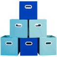 thumbnail image 1 of Cubos de almacenamiento, tela estéreo, 28 cm, plegables con asa, 6 unidades, 1 of 9