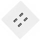 thumbnail image 5 of Toma de pared USB de los puertos, diseño revolucionario del zócalo del cargador del mercado USB de DC de 4 puertos USB, 5 of 8