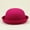 Hot Pink, variant on Bucket Hats,Fascinators Hats Elegant Adults Solid Hat Roll Up Brim Panama Bowler Hat Bucket Hat Mens Womens Classic Wool Round Bowler Hats Cap Sun Hats,Wide Brim Hats Wine
