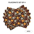 thumbnail image 2 of Placemats Set Of 4 / 6, Skulls Placemats For Dining Table Indoor/Outdoors Heat Resistant Washable Placemats 18" X 12", 2 of 8