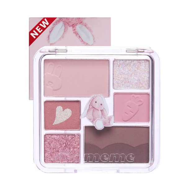 Paleta de capas suaves I'M MEME Wonder - 7 tonos | Tamaño portátil, versátil, mezclable, colores neutros con textura suave 02 My Bunny 0.23 Oz