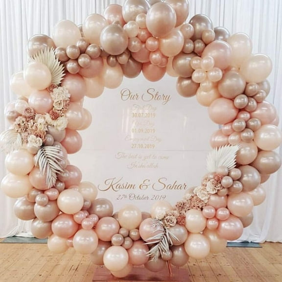 YANSION Balloon Garland Rose Gold, Balloons Garland Party Decoration Balloons, Double Filled Balloon Latex Balloons Arch for Birthday Wedding Decoration Boy Girl Baby Shower
