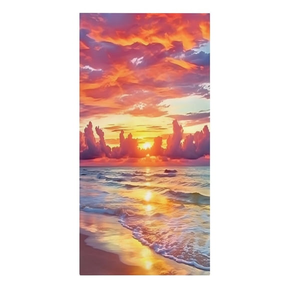RKSupls Sunset Beach Chair Path Microfiber Beach Towel Absorbent Compact Towels for Swimming Pool Beach Travel Things for Vacation Essentials Adult Gift,61.4×30.3Inch