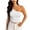 T02 White, variant on Black Tube Tops for Women One Shoulder Backless Cropped Tops Fashion Y2K Sleeveless Slim Fit Bandeau Tops S