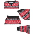 thumbnail image 3 of INSPIRE CHIC Women's Christmas Family Matching Pajama Set Long Sleeve Elk Snow Xmas Sleepwear Lounge Set ["Boys & Girls"] XS Red, 3 of 5