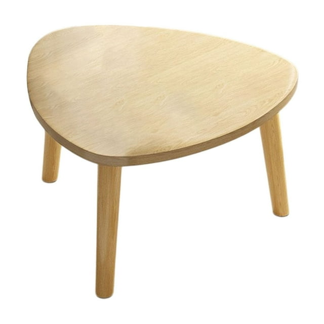 Khaki Curved Triangular Coffee Table Balcony Tea Table Bedroom Floor Table Concise Windowsill Table 40X40X30 Cm 16X16X12 Inches Wood Material For Home Decor Khaki