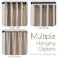 thumbnail image 5 of Curtainking Taupe Curtains for Living Room 84 inches Linen Textured Curtains Light Filtering Back Tab Curtains Casual Weave Back Tab Drapes 2 Panels, 5 of 9