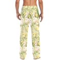 thumbnail image 4 of FORMRS Mens Pajama Pants with Pockets Sleepwear Lounge Bottoms Sizes S-2XL, Yellow Floral Rabbit, 4 of 7
