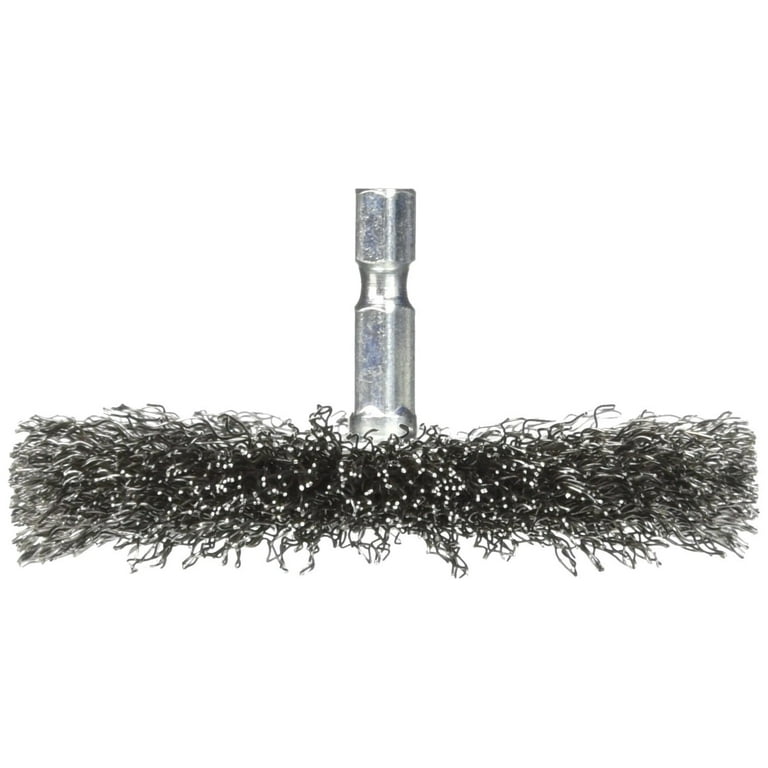 Forney 72735 Wire Wheel Brush, Coarse Crimped with 1/4-Inch Hex
