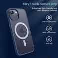 thumbnail image 4 of Entronix Magnetic Sturdy Case for iPhone 16e, Heavy Duty Shockproof Matte Back Cover, Navy Blue, 4 of 6