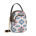 thumbnail image 7 of FORMRS Crossbody Bag for Women Quilted Travel Shoulder Cell Phone Purse with Chain Strap Handbag, Navy Blossom Mosaic, 7 of 7