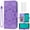 Purple, variant on Compatible with Samsung Galaxy J3 Orbit J 3 Star 2018 3J Achieve Wallet Phone Case and Tempered Glass Screen Protector Flip Credit Card Holder Stand Cell Cover for J3V V 3rd Gen SM J337A J337V Blue