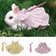 thumbnail image 2 of Vestido de falda de conejo chinchilla de moda para animales pequeños, ropa dulce para mascotas con hebilla, accesorios para mascotas de conejillo de indias y gatos, 2 of 5