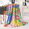 thumbnail image 2 of Pioneer Flower Floral Print Pattern Blanket,Comfortable Soft Flannel Throw Blanket,All Season,Warm Lightweight Blankets for Sofa Bed Couch Living Room Chair,40"x50", 2 of 4