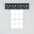 thumbnail image 2 of Ambesonne Spaceship Window Valance, Flat Flying Spacecraft, 42" x 12", Indigo Multicolor, 2 of 3