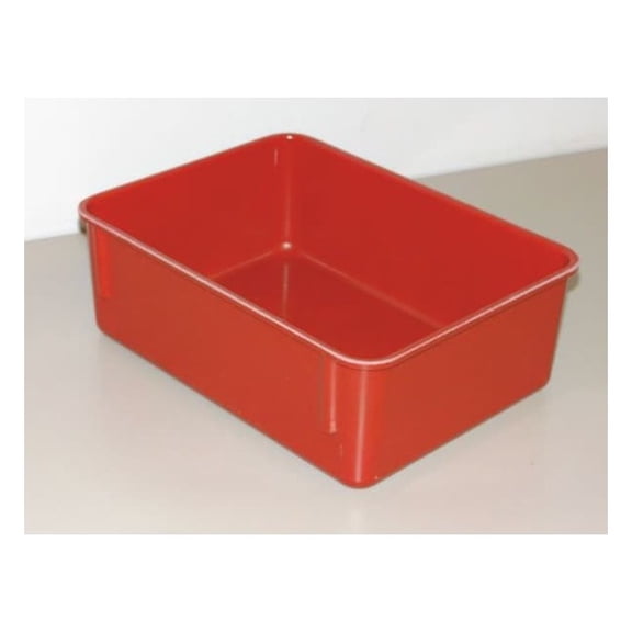 Mfg Tray Nesting Tote, 11.75 in L, 8.75 in W, Red 9201085280