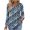 Sky Blue, variant on Women's 2025 Fall Pleated V-Neck Blouse Maple Leaf Season Versatility Ice Rink To Office Transition Button Down Shirt Loose Fit Casual Top Long Sleeve Breathable Poly-Cotton Sky Blue L