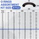 thumbnail image 3 of Kit de surtido de O Rings Uxcell de 20 piezas, O Rings de goma fluorina de 3/8" para conexiones de aire o gas, 3 of 6