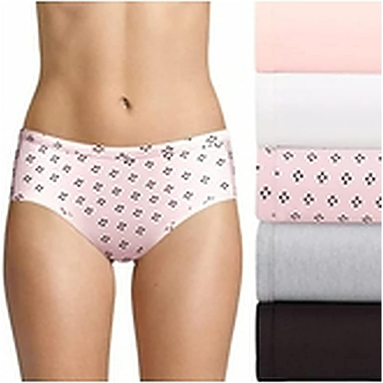 Hanes Ultimate Women's Hipster Panties 5-Pack, Moisture-Wicking