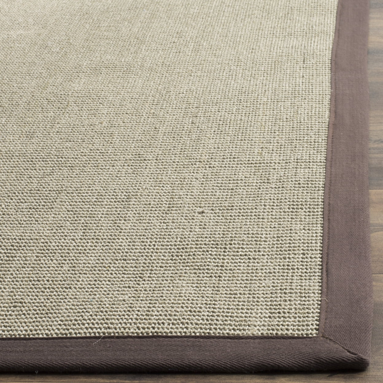 SAFAVIEH Natural Fiber Forrester Border Sisal Area Rug, Taupe/Light Brown, 6' x 9'