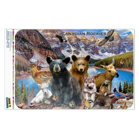 Canadian Rockies Mountain Range Animals Beer Wolf Moose Deer Home Business Office Sign