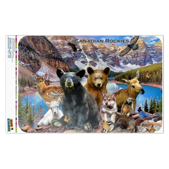 Canadian Rockies Mountain Range Animals Beer Wolf Moose Deer Home Business Office Sign